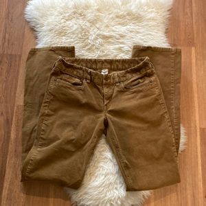 J Crew Favorite Fit Tan Bootcut Women’s Corduroy Pants EUC Sz 30 Tall Cotton